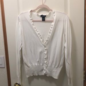 Lane Bryant beautiful white cardigan size 18/20